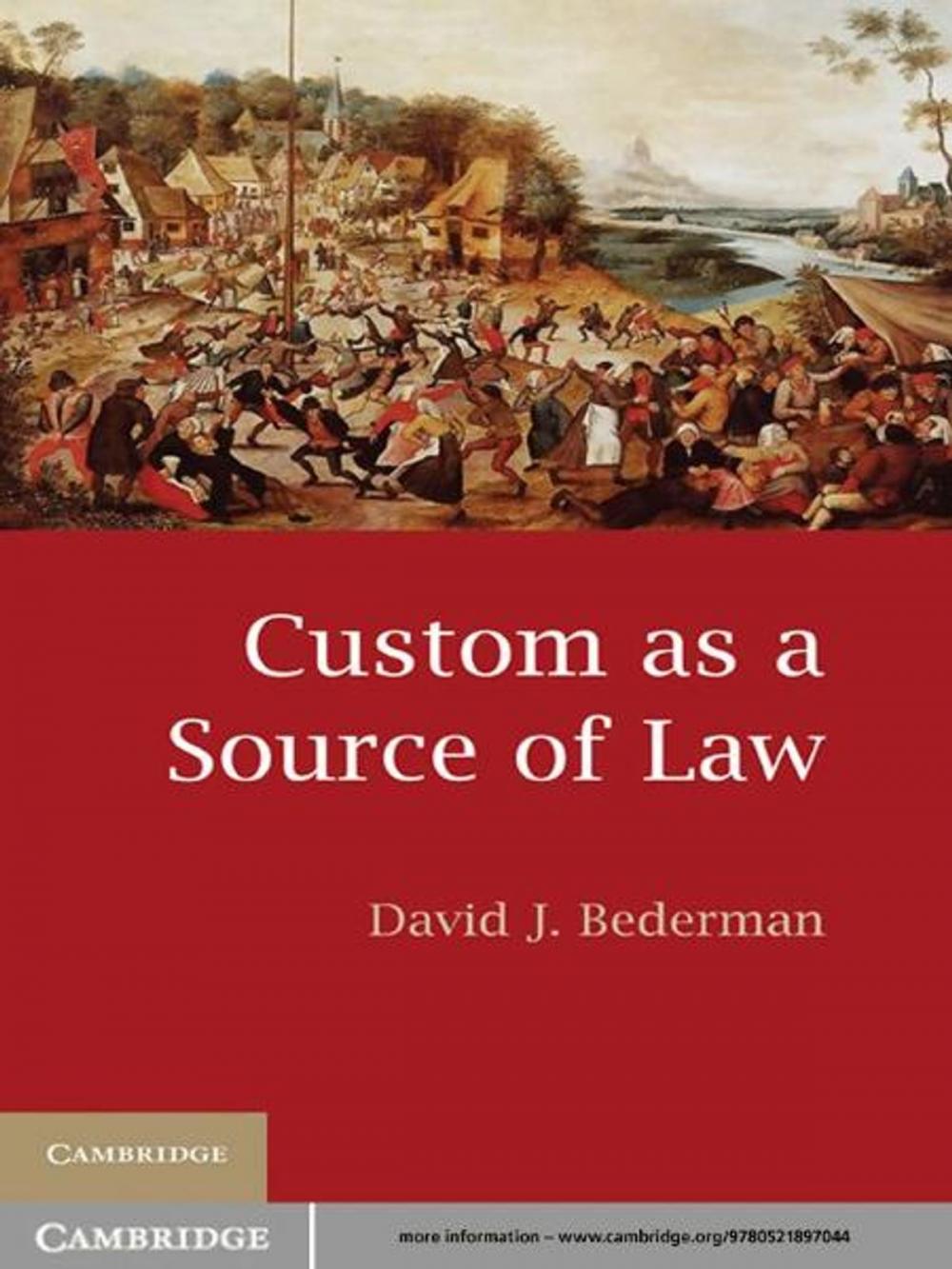 Big bigCover of Custom as a Source of Law