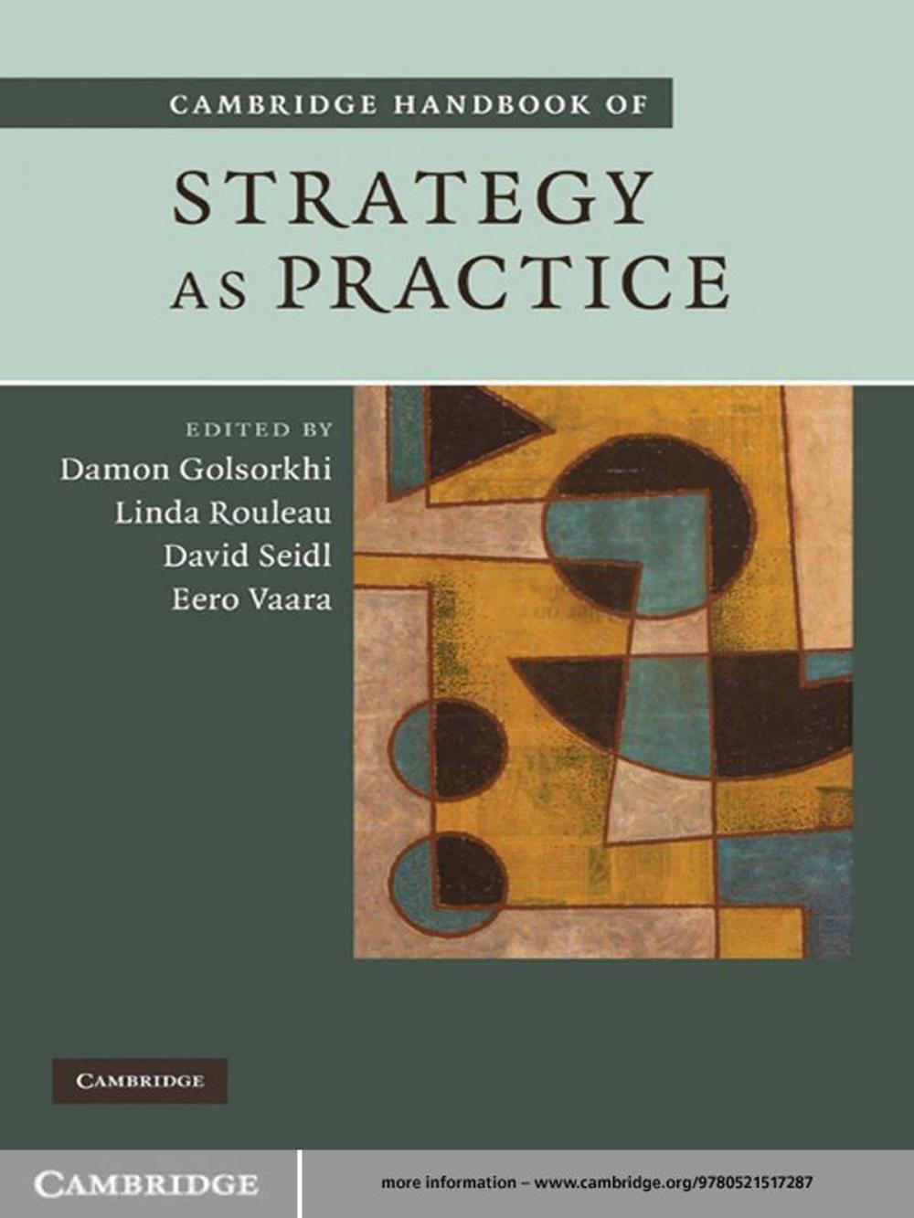 Big bigCover of Cambridge Handbook of Strategy as Practice