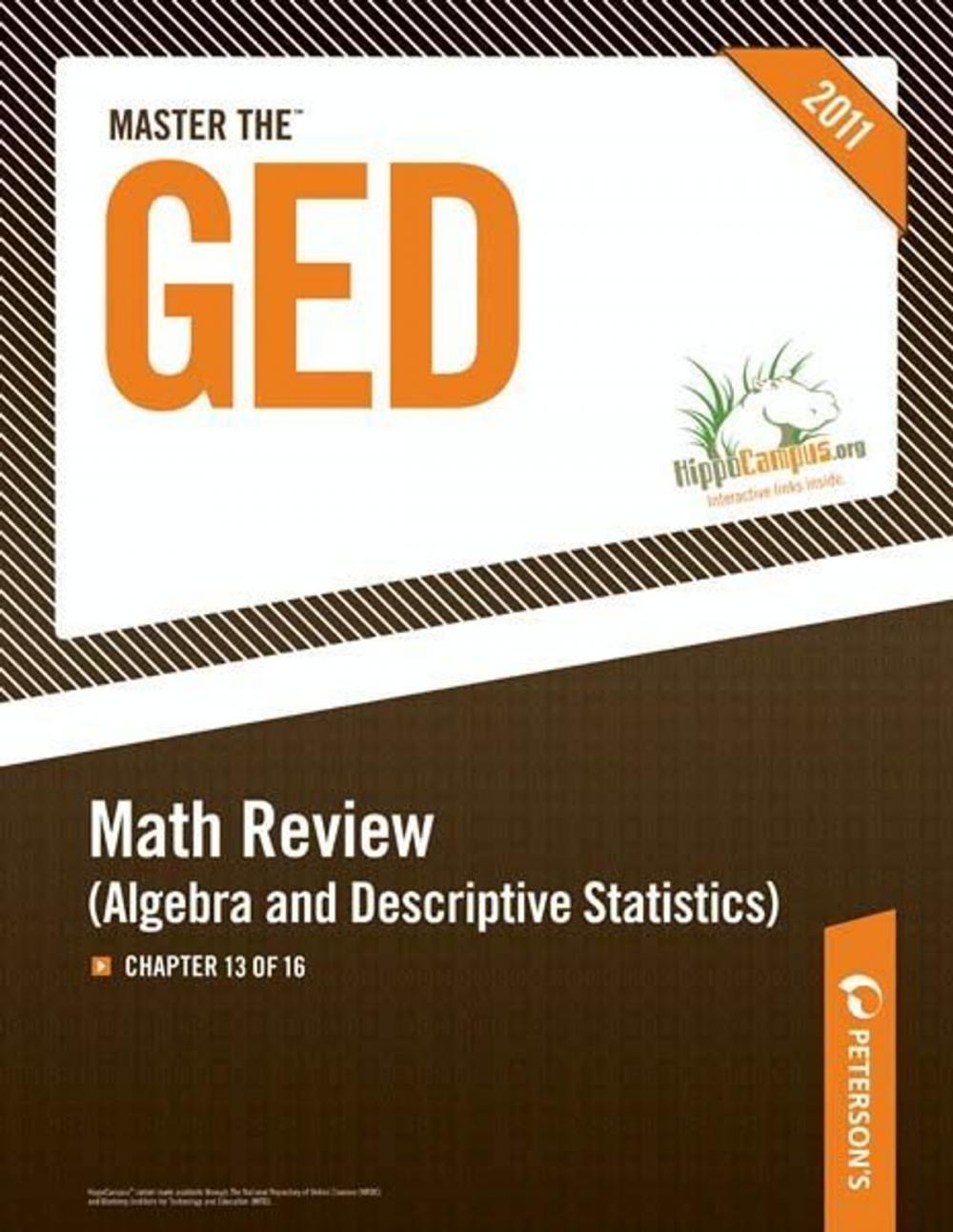 Big bigCover of Master the GED: Math Review--Algebra and Descriptive Statistics: Chapter 13 of 16