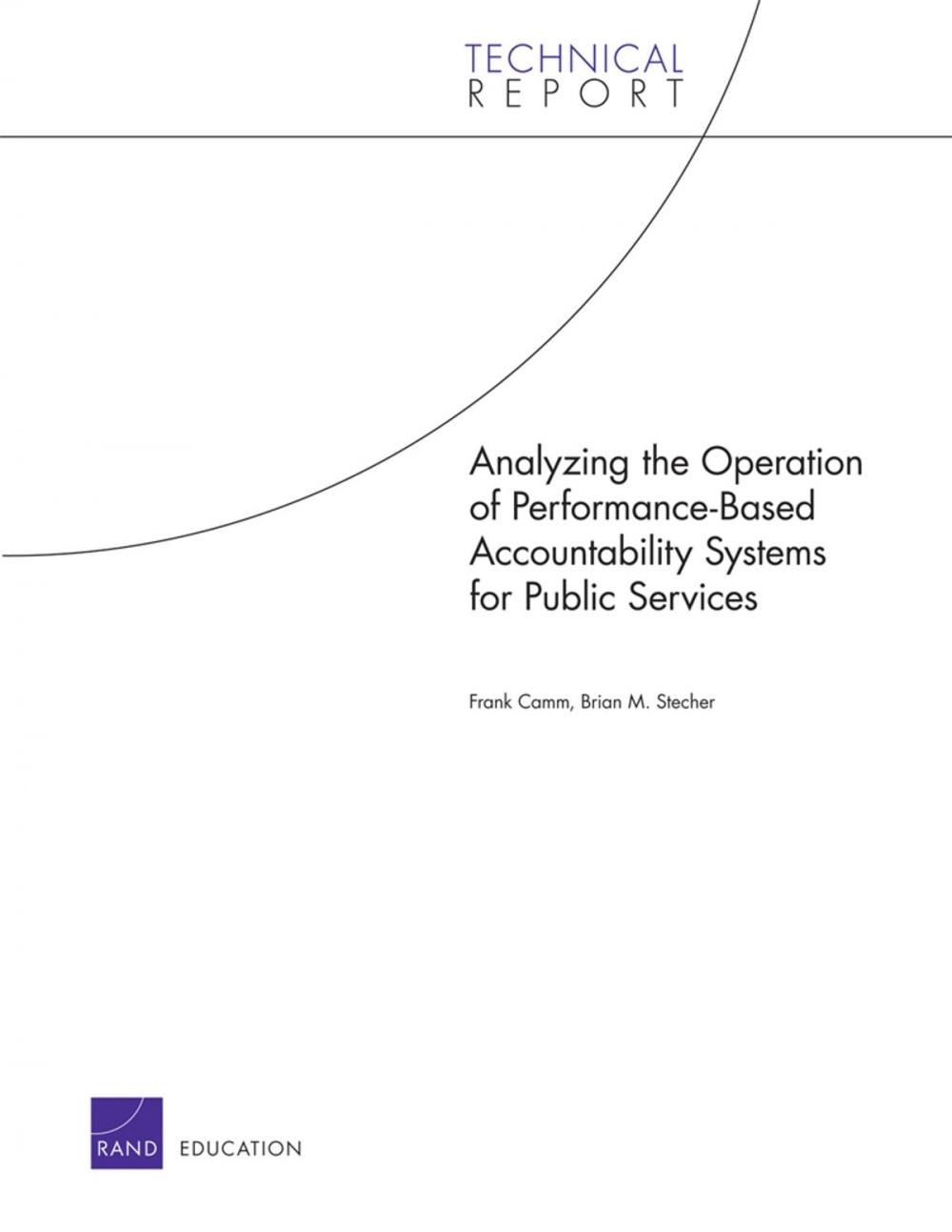 Big bigCover of Analyzing the Operation of Performance-Based Accountability Systems for Public Services