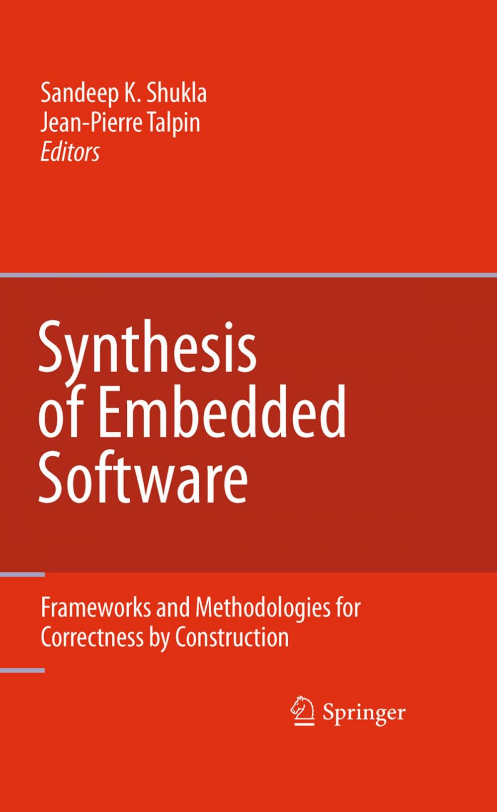 Big bigCover of Synthesis of Embedded Software