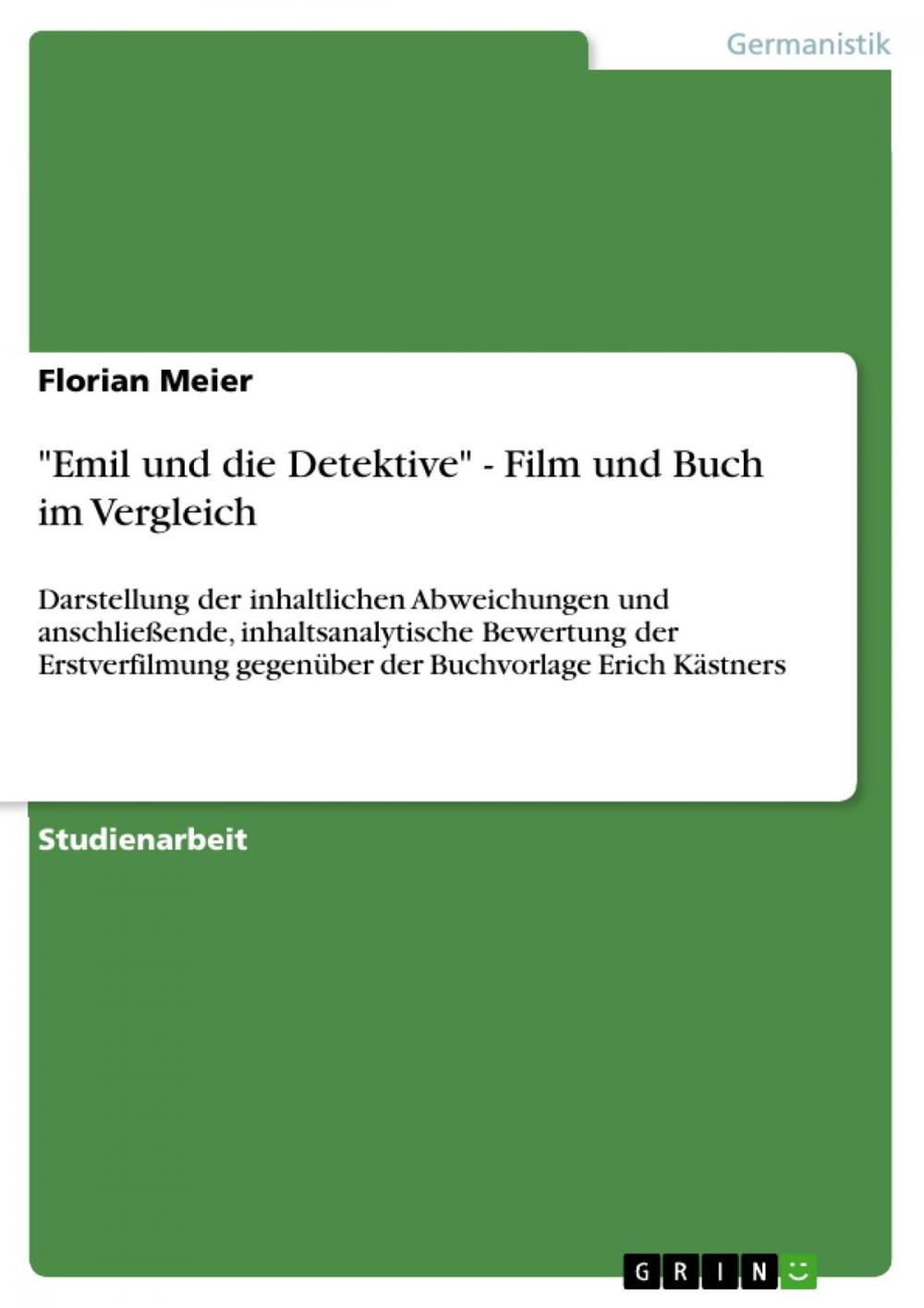 Big bigCover of 'Emil und die Detektive' - Film und Buch im Vergleich