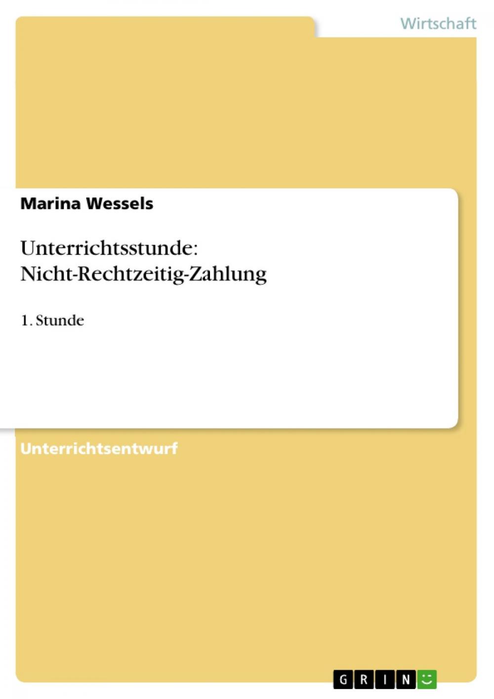 Big bigCover of Unterrichtsstunde: Nicht-Rechtzeitig-Zahlung