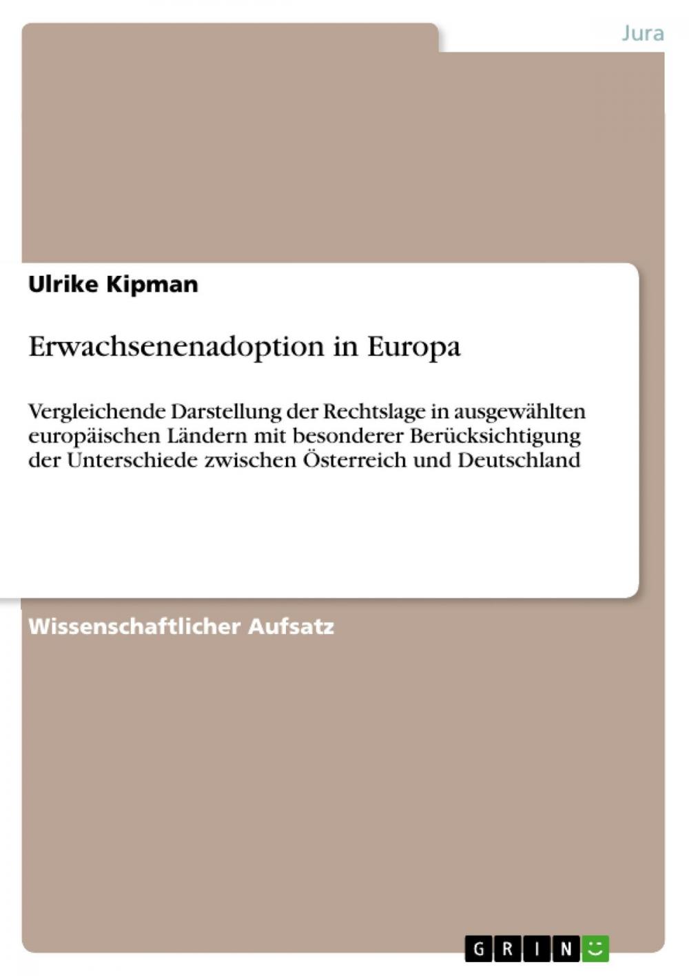 Big bigCover of Erwachsenenadoption in Europa