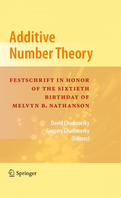 Cover of the book Additive Number Theory by , Springer New York