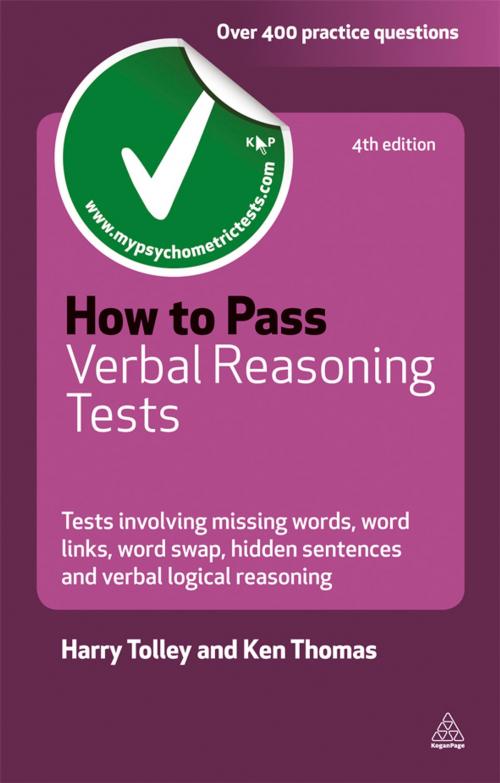 Cover of the book How to Pass Verbal Reasoning Tests by Harry Tolley, Ken Thomas, Kogan Page