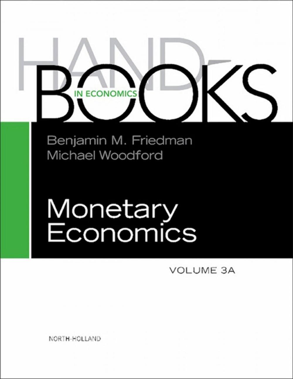 Big bigCover of Handbook of Monetary Economics 3A