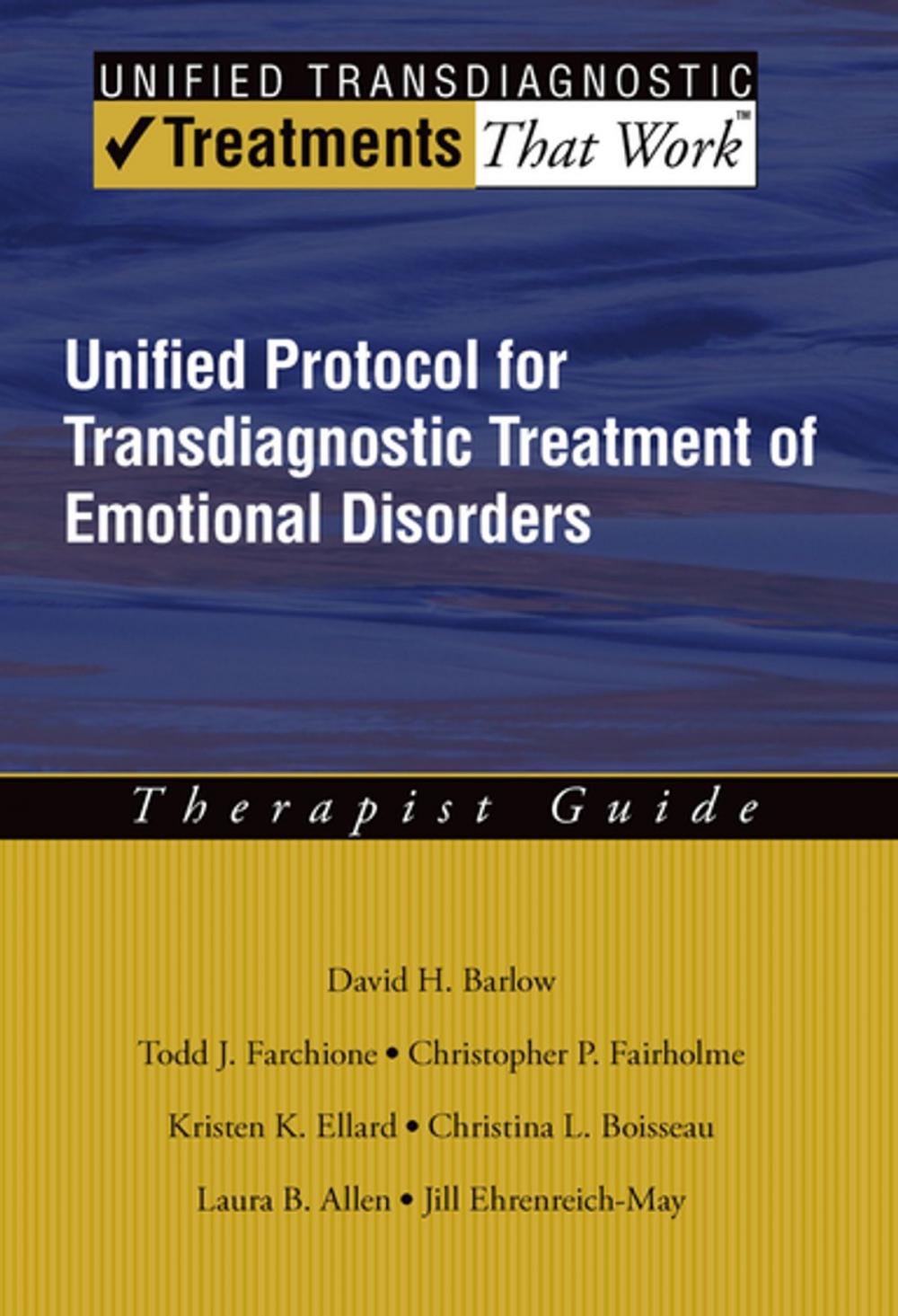 Big bigCover of Unified Protocol for Transdiagnostic Treatment of Emotional Disorders