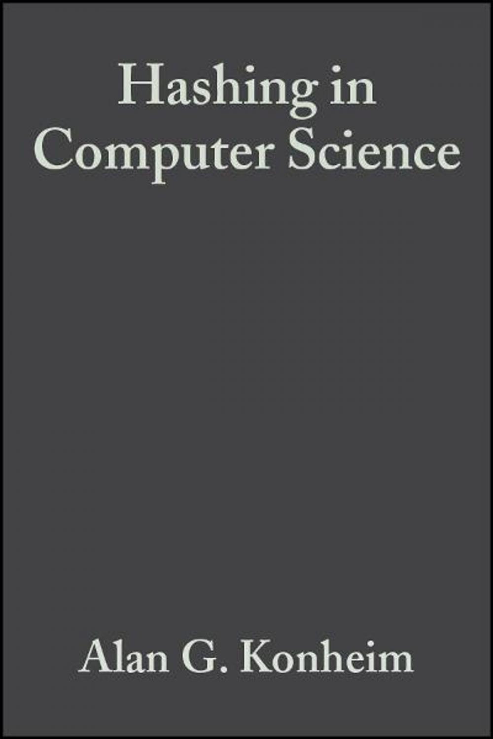 Big bigCover of Hashing in Computer Science