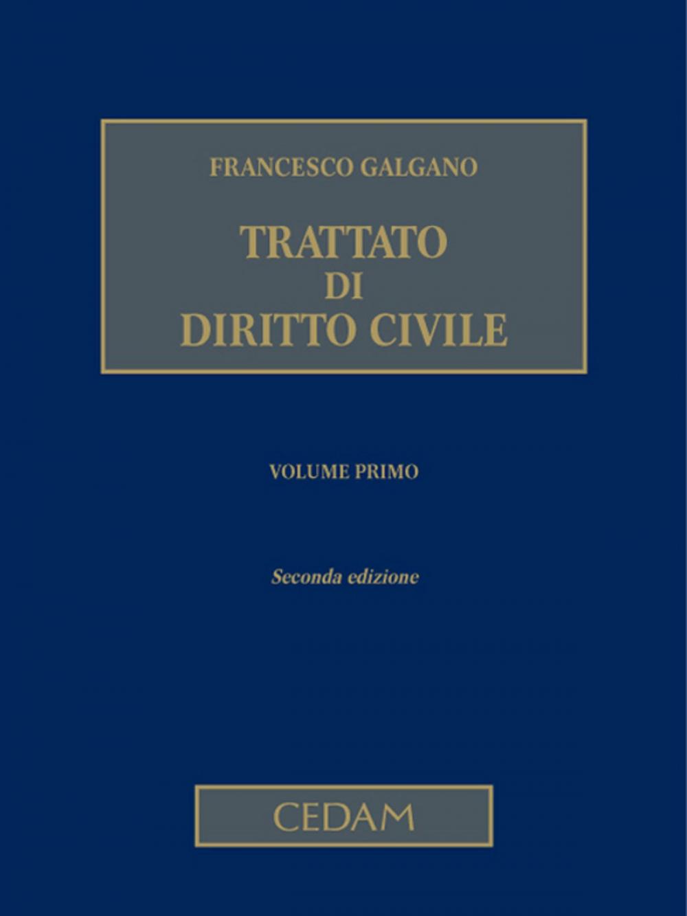 Big bigCover of Trattato di diritto civile Vol. I