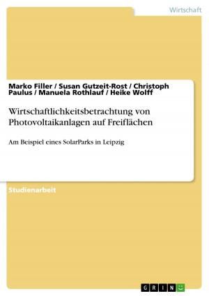 Cover of the book Wirtschaftlichkeitsbetrachtung von Photovoltaikanlagen auf Freiflächen by Stefan Schurr
