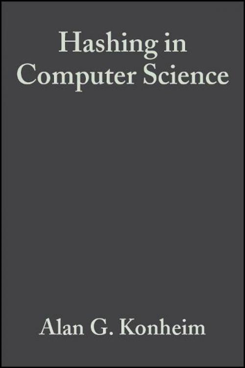 Cover of the book Hashing in Computer Science by Alan G. Konheim, Wiley