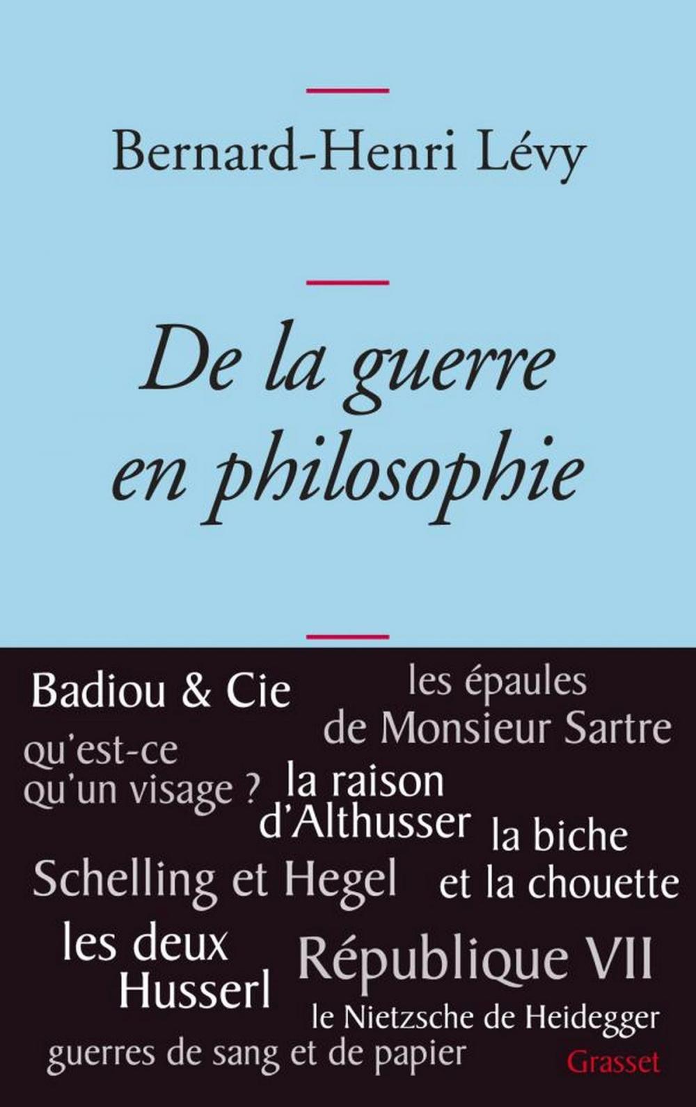 Big bigCover of De la guerre en philosophie