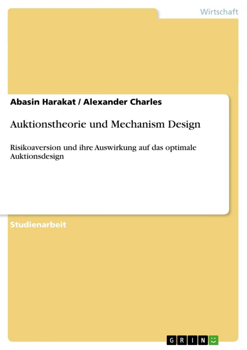 Big bigCover of Auktionstheorie und Mechanism Design