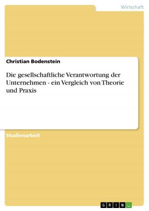 Cover of the book Die gesellschaftliche Verantwortung der Unternehmen - ein Vergleich von Theorie und Praxis by Anonym