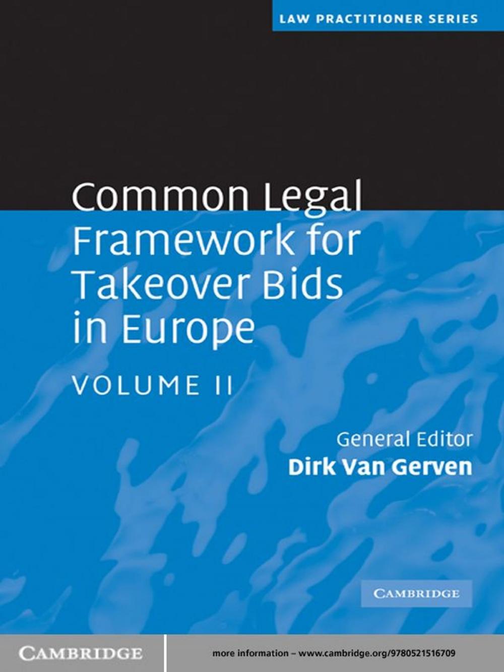 Big bigCover of Common Legal Framework for Takeover Bids in Europe: Volume 2