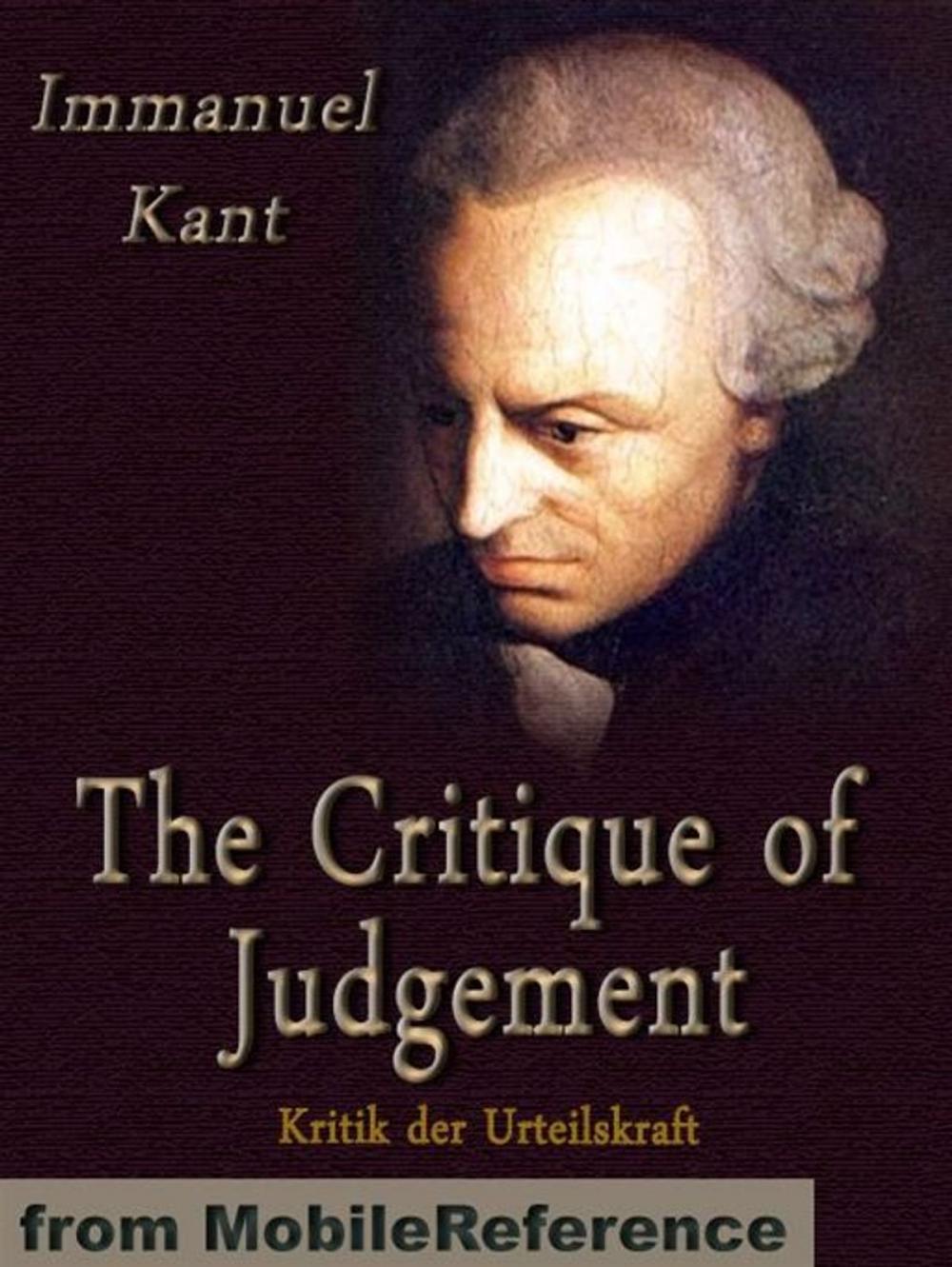 Big bigCover of The Critique Of Judgement (Mobi Classics)