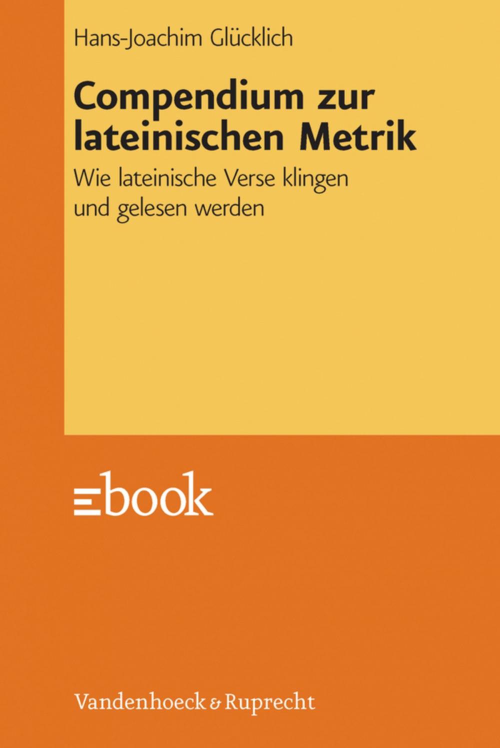 Big bigCover of Compendium zur lateinischen Metrik