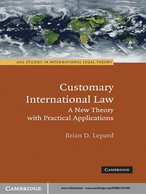 Cover of the book Customary International Law by Brian D. Lepard, Cambridge University Press