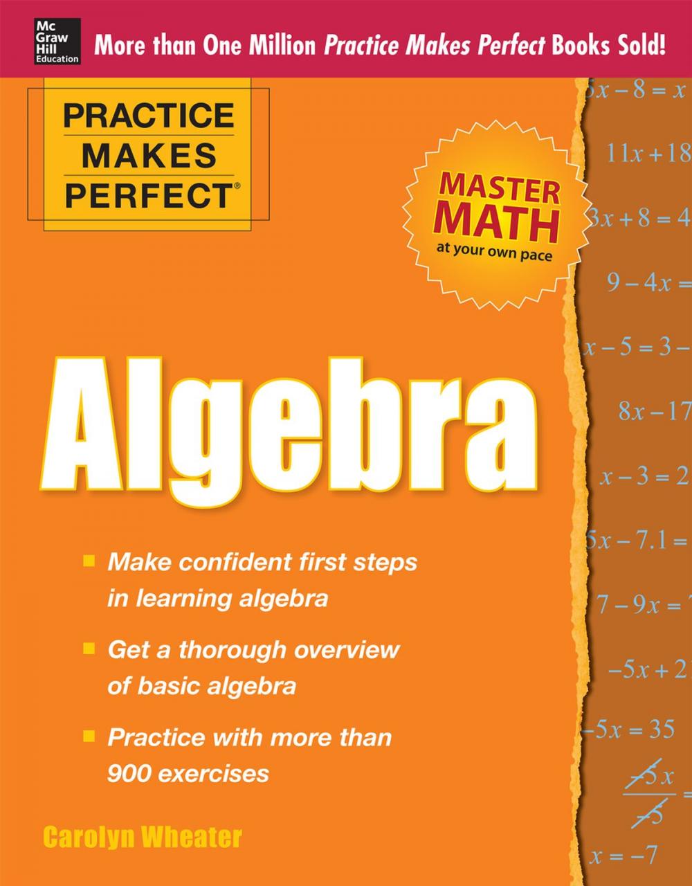 Big bigCover of Practice Makes Perfect Algebra