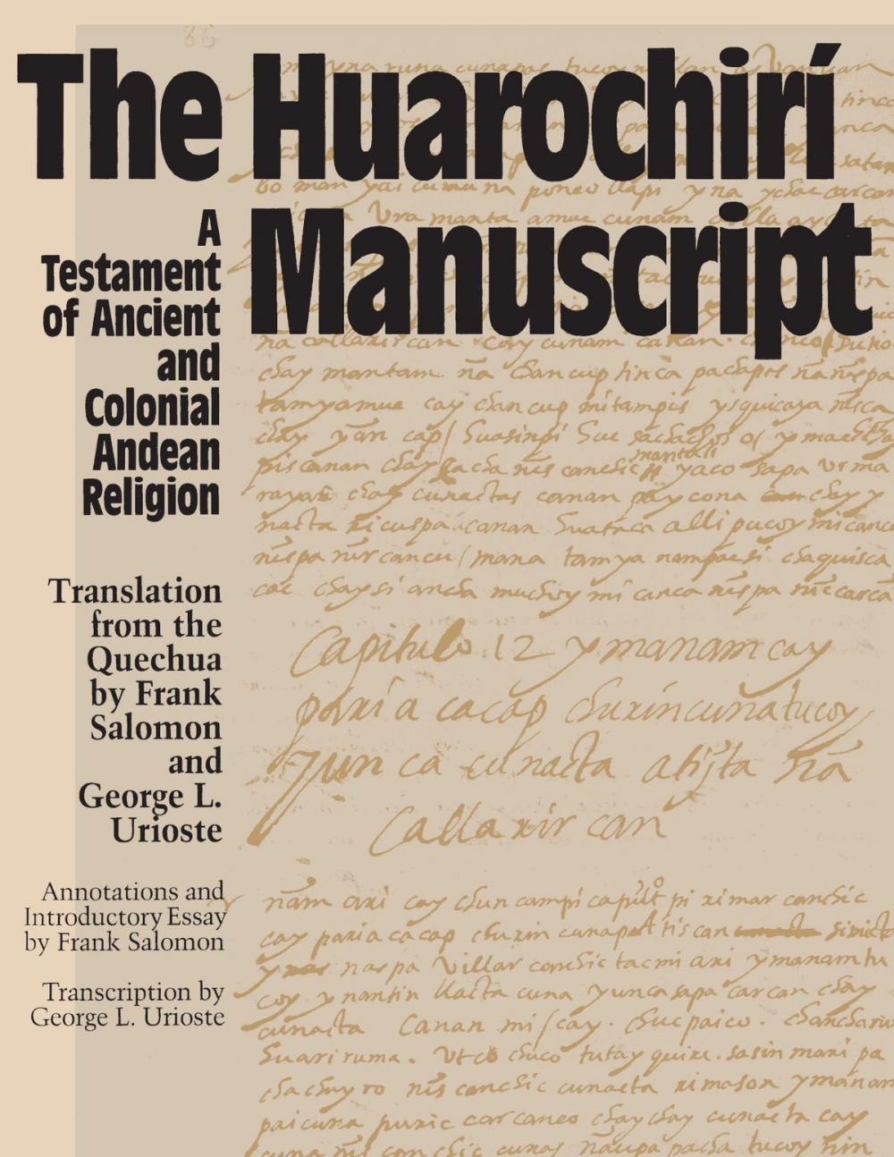 Big bigCover of The Huarochiri Manuscript