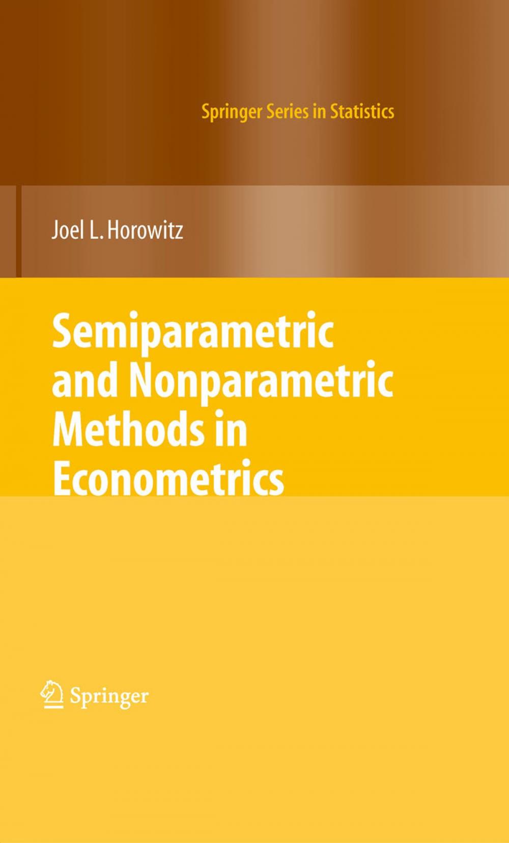 Big bigCover of Semiparametric and Nonparametric Methods in Econometrics