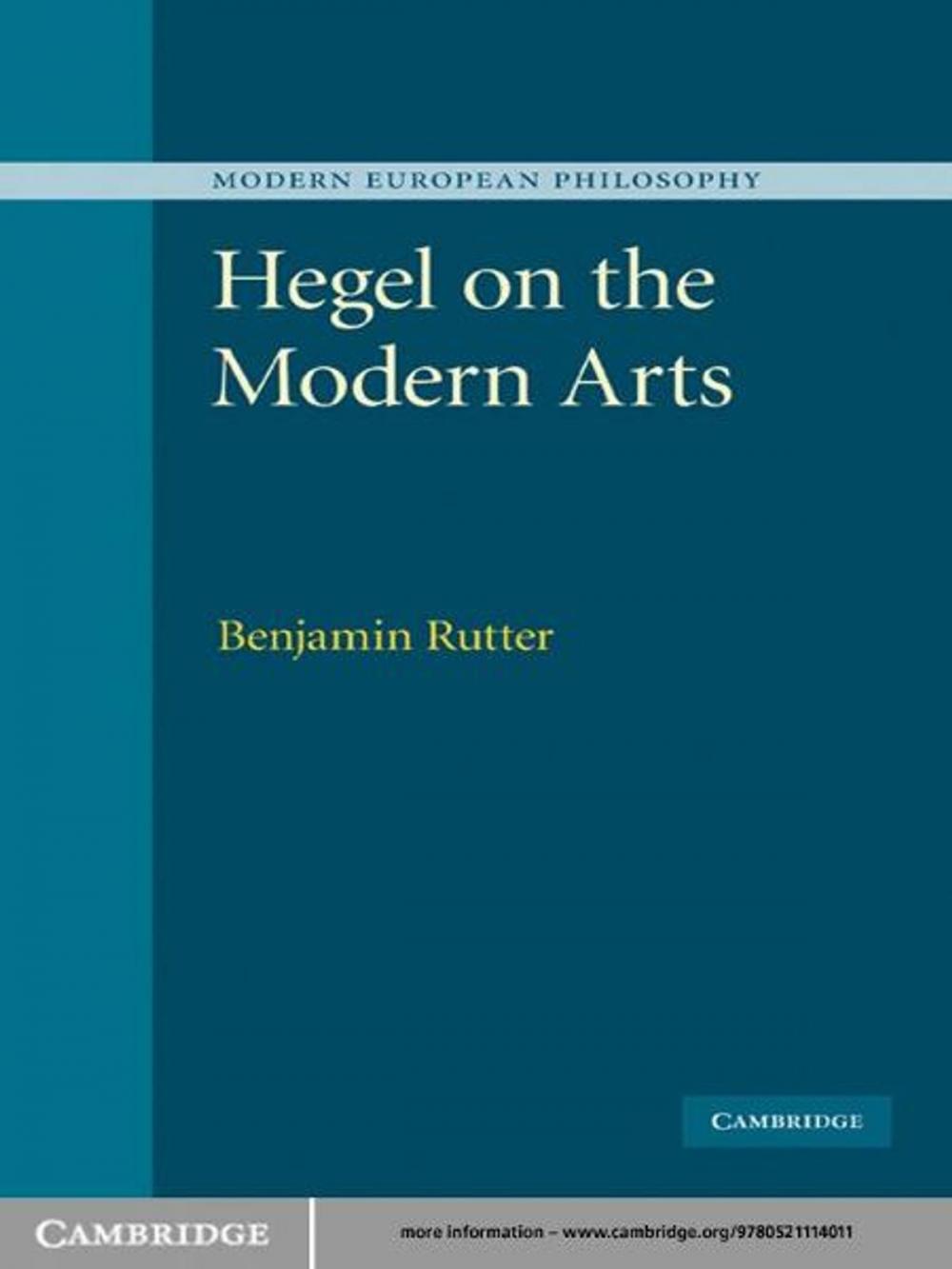 Big bigCover of Hegel on the Modern Arts