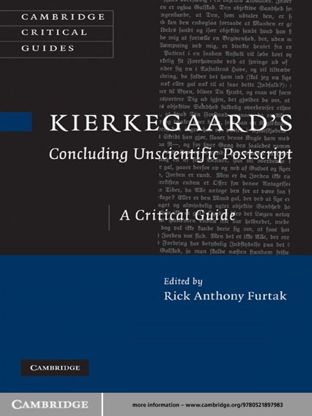 Big bigCover of Kierkegaard's 'Concluding Unscientific Postscript'