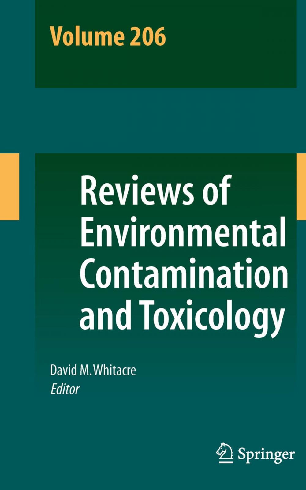 Big bigCover of Reviews of Environmental Contamination and Toxicology Volume 206