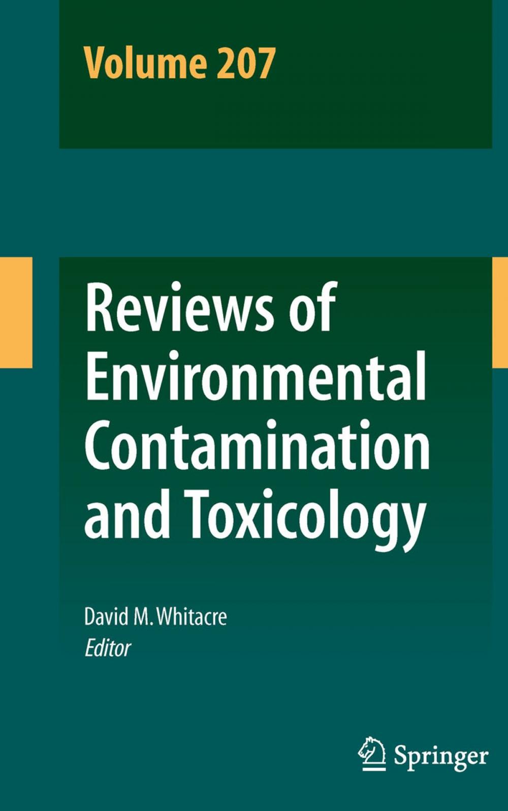 Big bigCover of Reviews of Environmental Contamination and Toxicology Volume 207