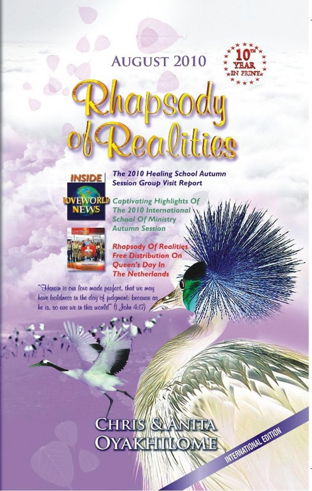 Big bigCover of Rhapsody of Realities August Edition