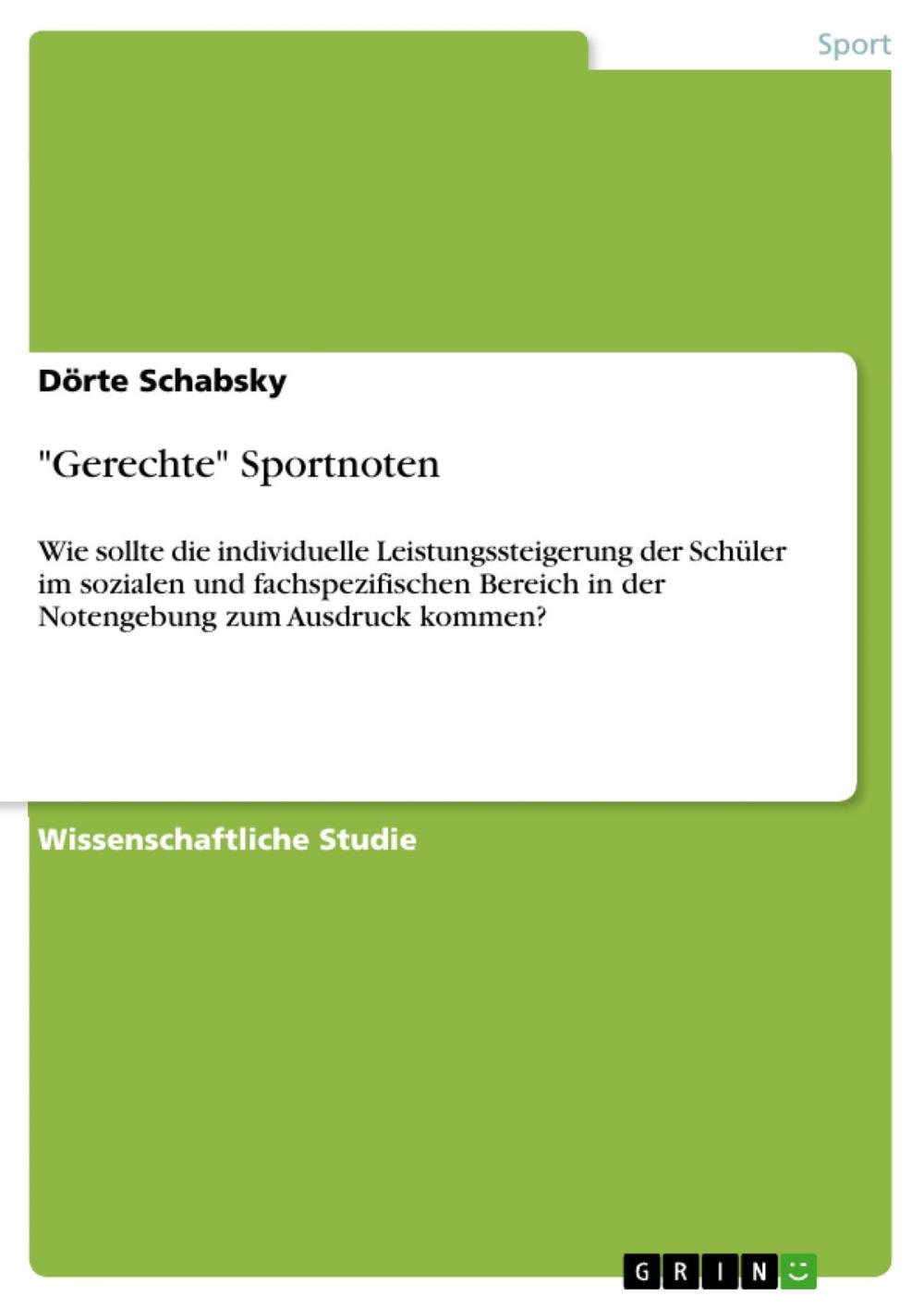 Big bigCover of 'Gerechte' Sportnoten