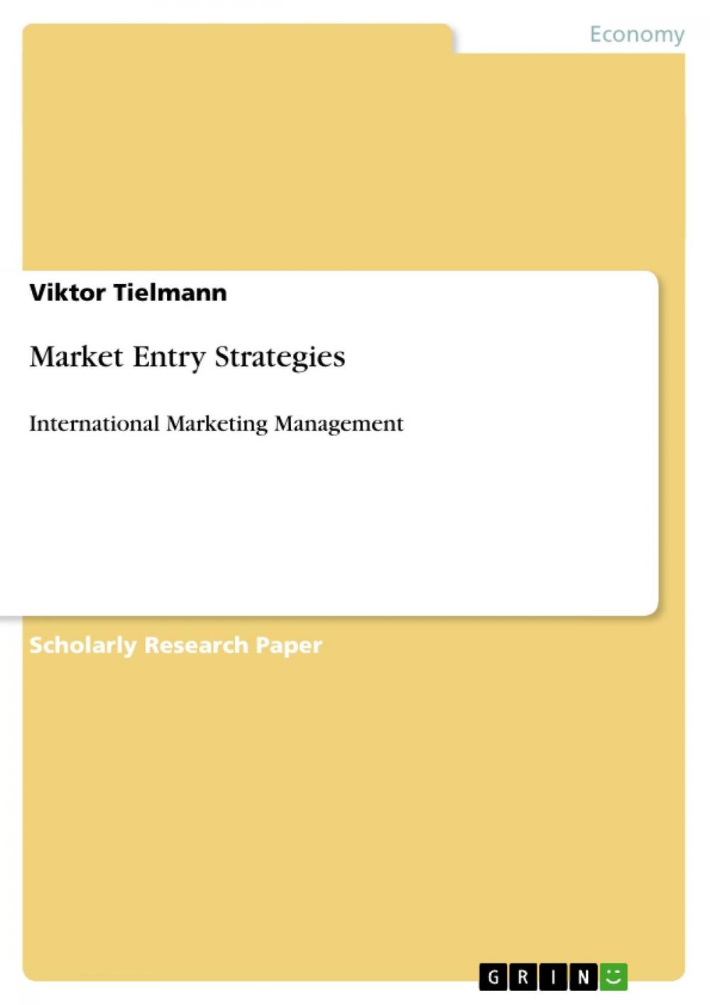 Big bigCover of Market Entry Strategies