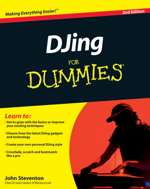 Cover of the book DJing For Dummies by John Steventon, Wiley