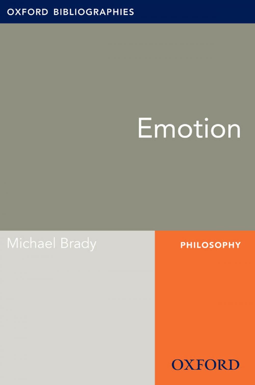 Big bigCover of Emotion: Oxford Bibliographies Online Research Guide