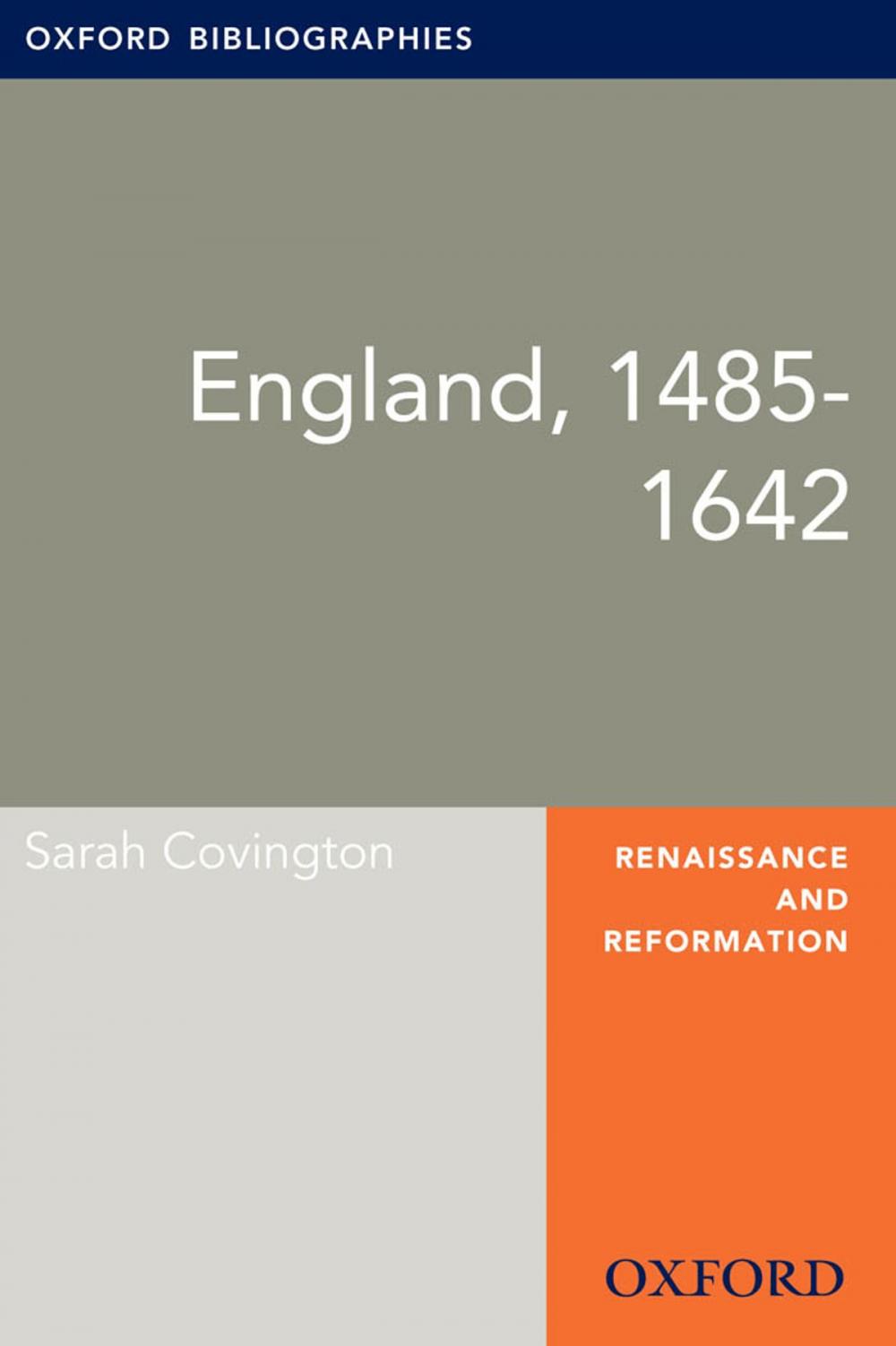 Big bigCover of England, 1485-1642: Oxford Bibliographies Online Research Guide