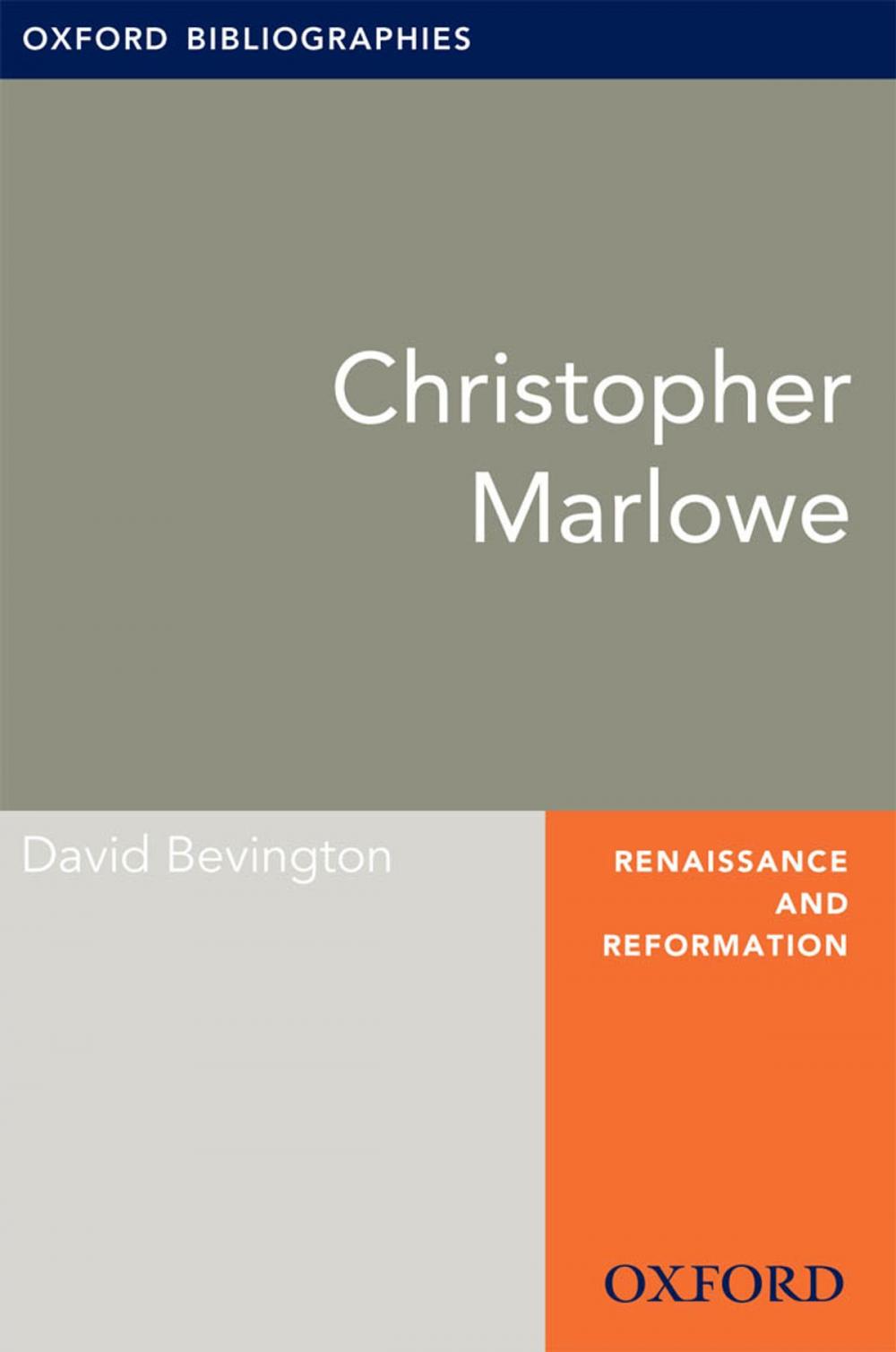 Big bigCover of Christopher Marlowe: Oxford Bibliographies Online Research Guide