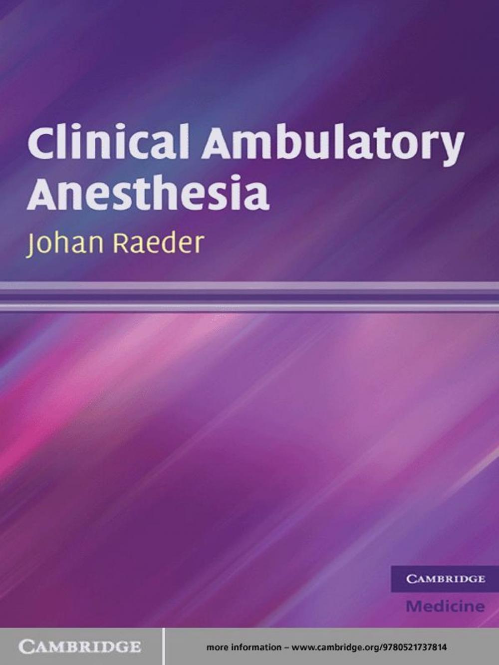 Big bigCover of Clinical Ambulatory Anesthesia