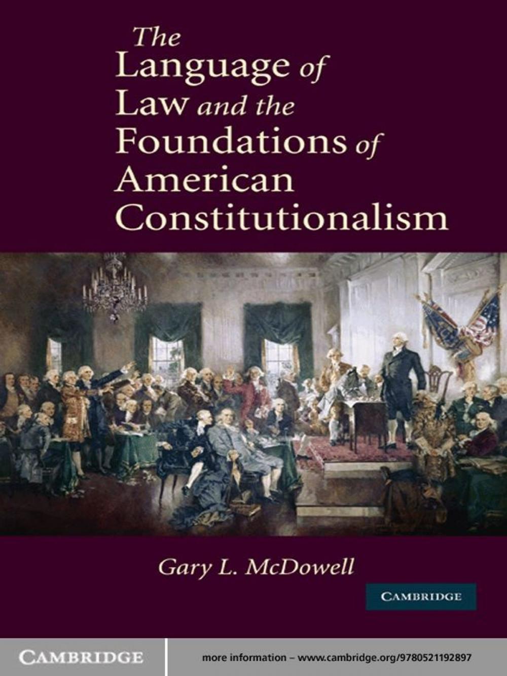 Big bigCover of The Language of Law and the Foundations of American Constitutionalism