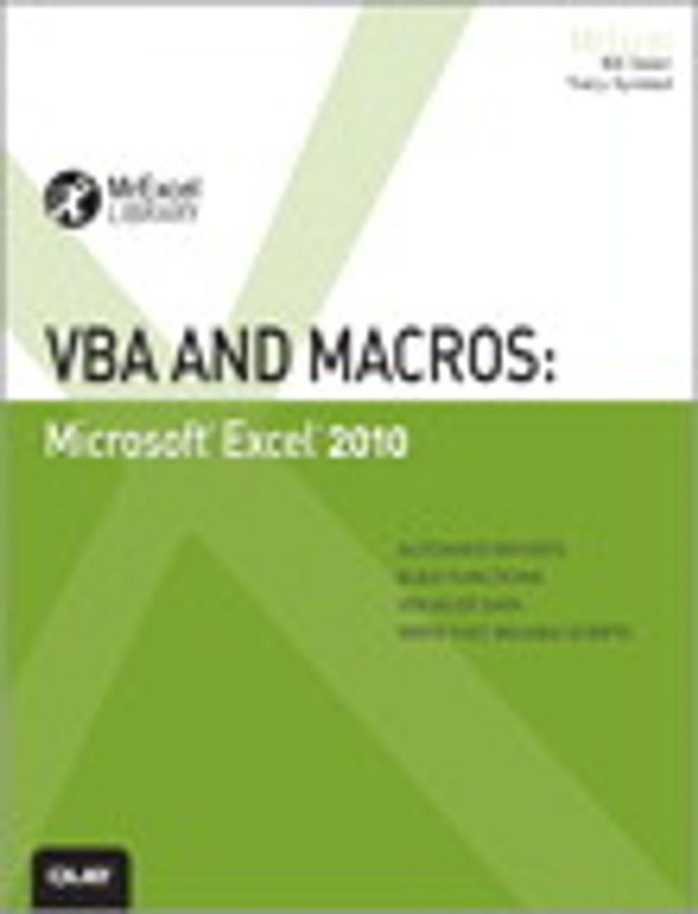 Big bigCover of VBA and Macros: Microsoft Excel 2010