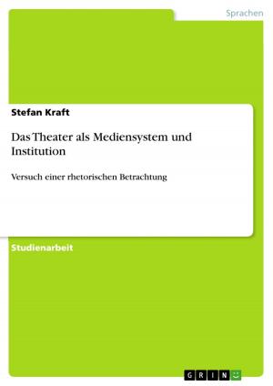 Cover of the book Das Theater als Mediensystem und Institution by Michelle J. Dyett-Welcome