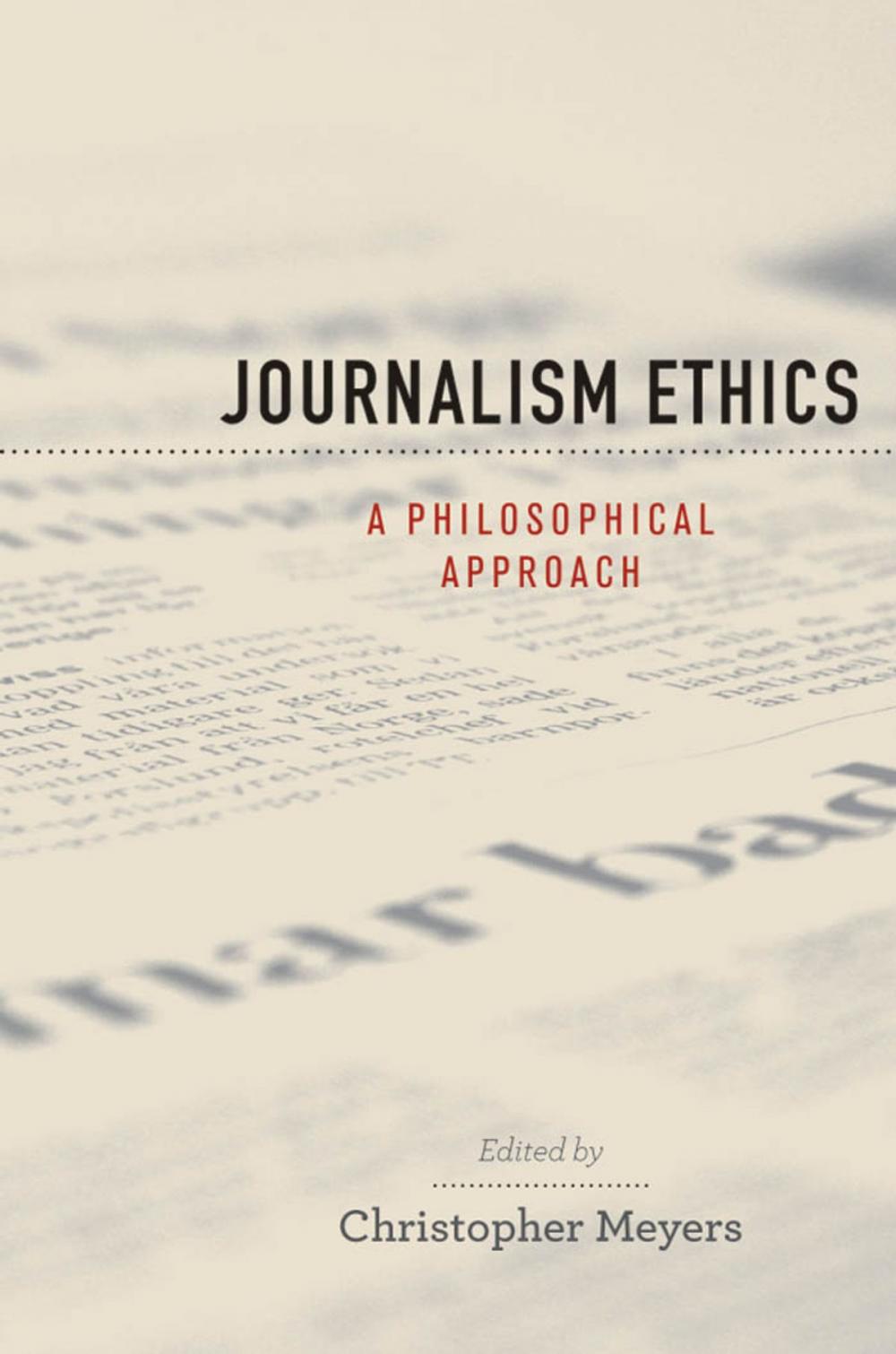 Big bigCover of Journalism Ethics