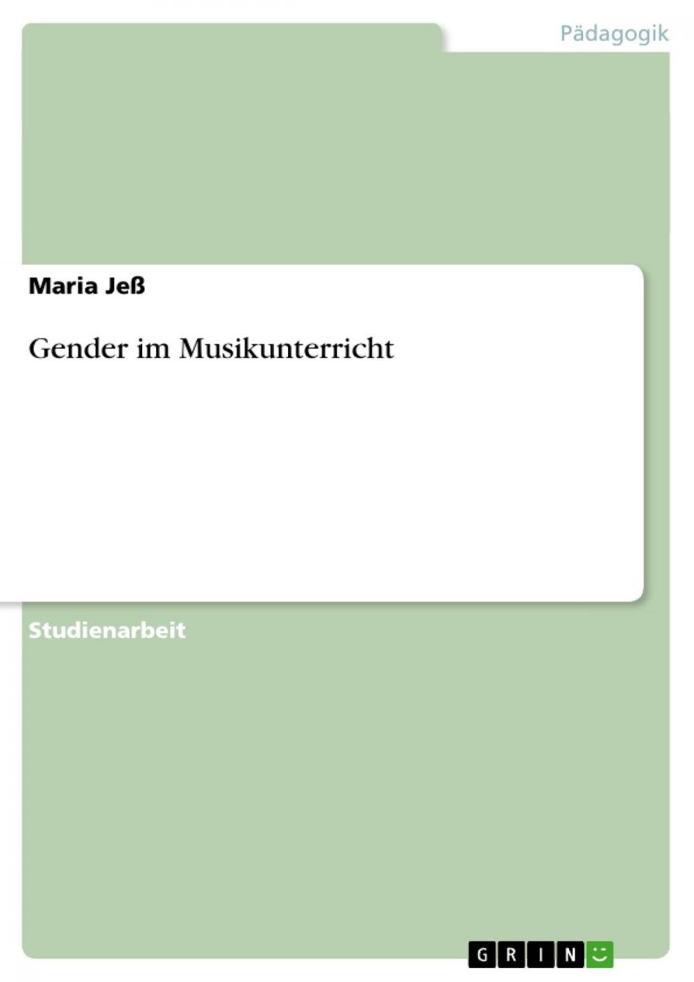 Big bigCover of Gender im Musikunterricht