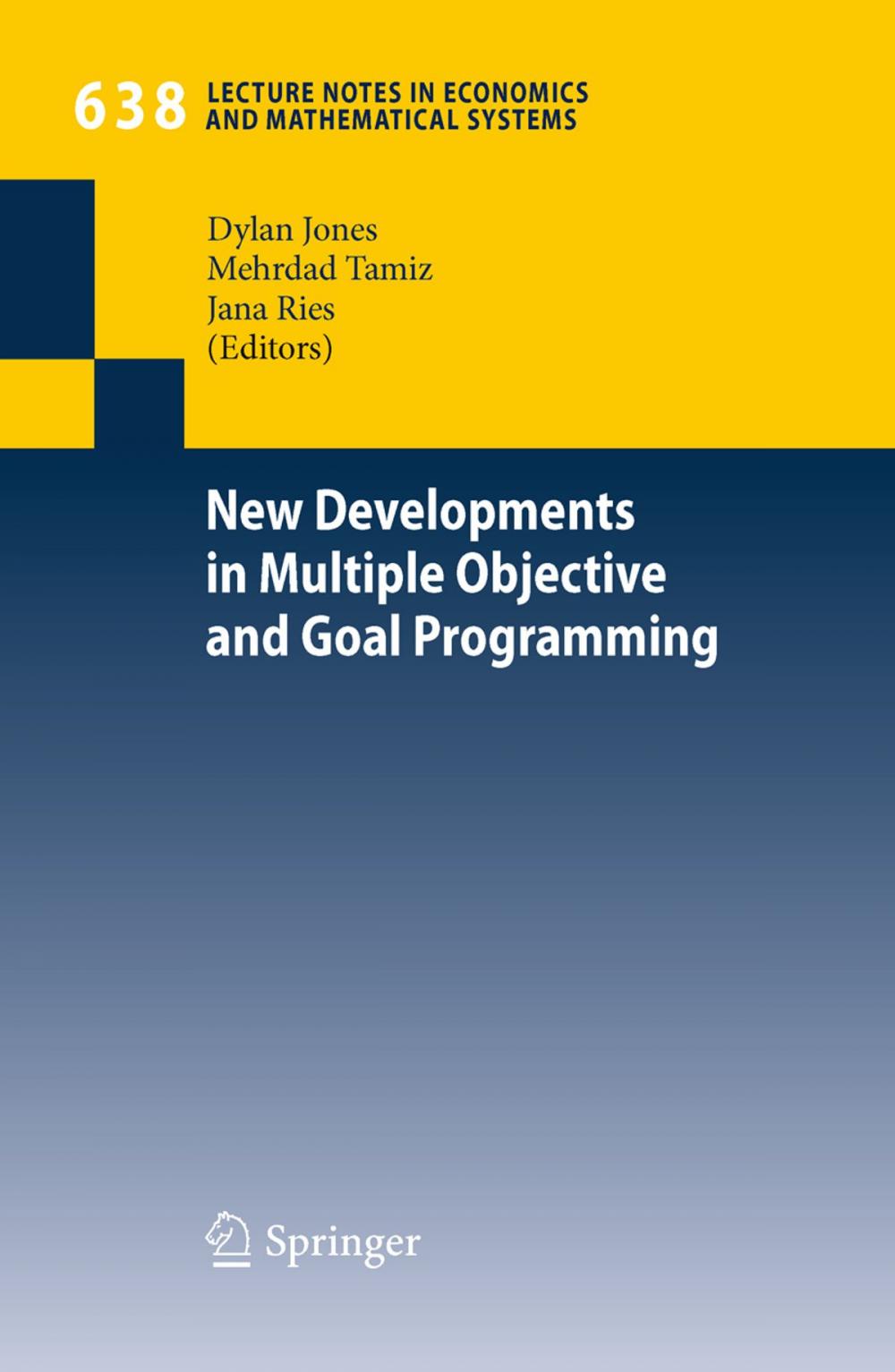 Big bigCover of New Developments in Multiple Objective and Goal Programming