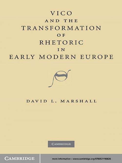 Cover of the book Vico and the Transformation of Rhetoric in Early Modern Europe by David L. Marshall, Cambridge University Press