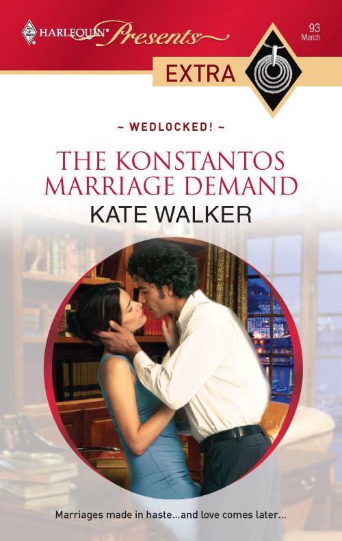 Cover of the book The Konstantos Marriage Demand by Kate Walker, Harlequin