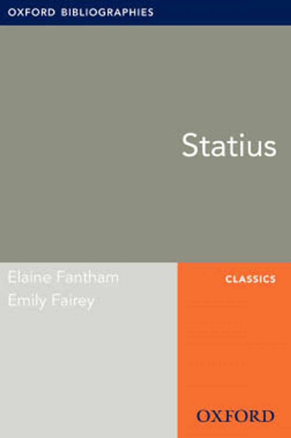 Big bigCover of Statius: Oxford Bibliographies Online Research Guide