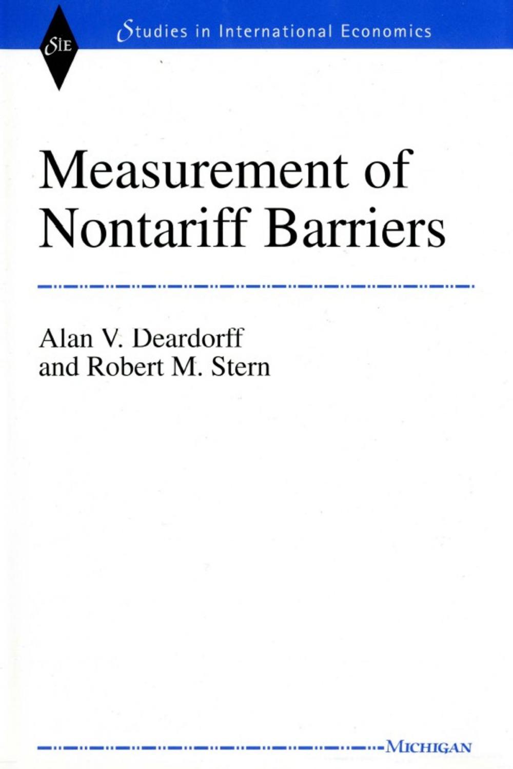 Big bigCover of Measurement of Nontariff Barriers