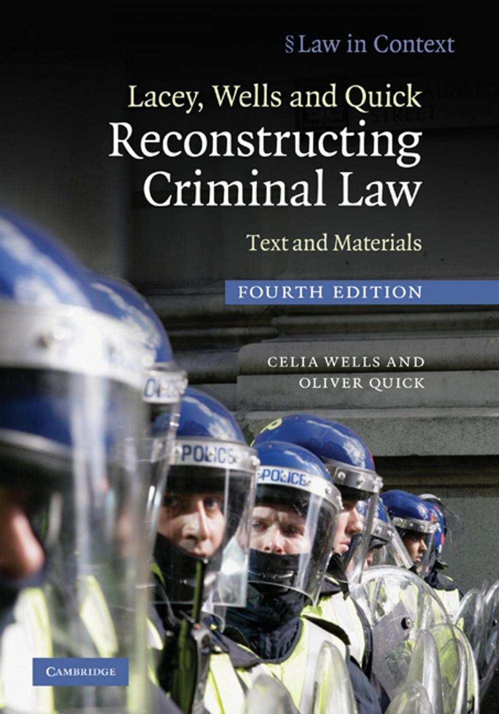 Big bigCover of Lacey, Wells and Quick Reconstructing Criminal Law