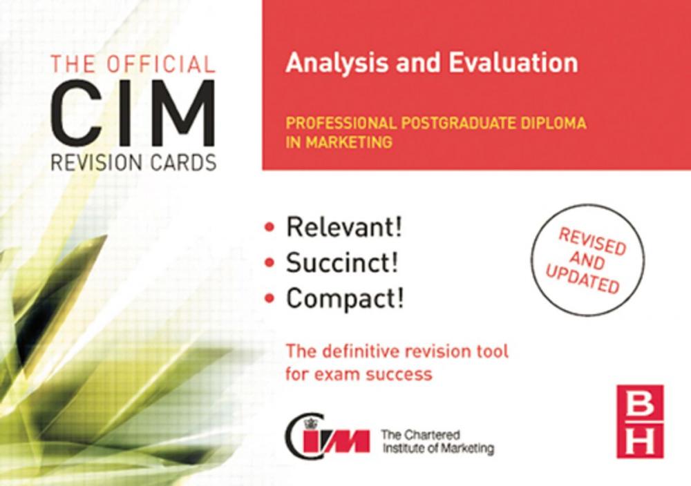 Big bigCover of CIM Revision Cards Analysis and Evaluation